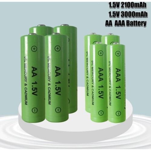 1.5V AA + AAA NI MH Rechargeable AA Battery AAA Alkaline 2100-3000mah For Torch Toys Clock MP3 Player Replace Ni-Mh Battery