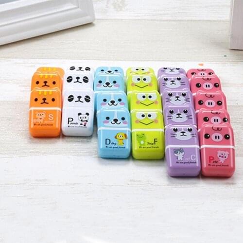 1PC Cute Cartoon Roller Colorful Rectangle Eraser Rubber Students Supplies Stationery Eraser Creative Gifts Kids Correction P0Y3