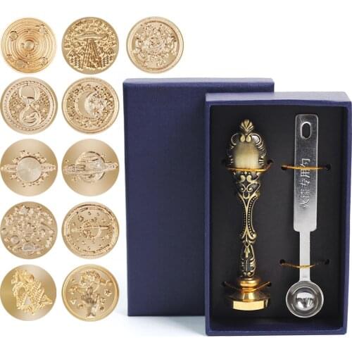 1pcs Seal set Metal wSeal Wax Seal Stamp Retro Antique Sealing Wax Scrapbooking Stamps HEAD Wedding Decorative Invitation