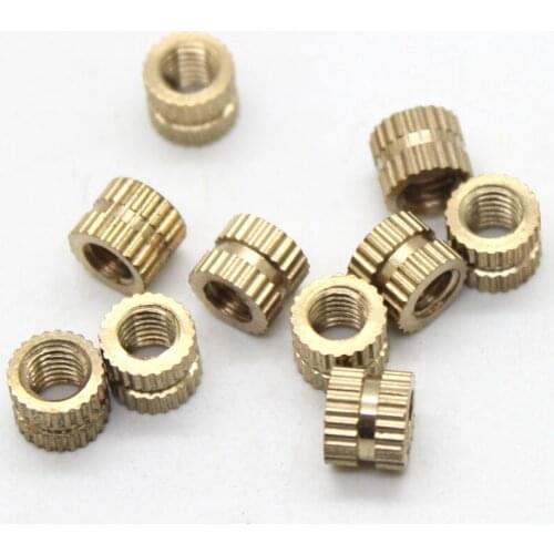 10PCS/lot M6*8*10 MM Copper inserts Injection nut embedded parts copper knurl nut CPC09