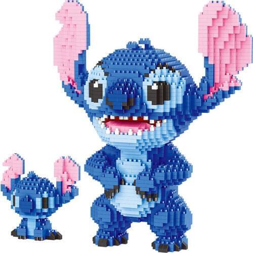 2300pcs+ Stitch Diamond Building Block 21823 Mirco Lilo & Stitch Figure Cute 3D Model For Children Mini Bricks Toys