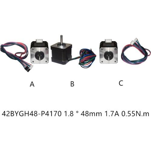 42 stepper motor 0.55N.m 48mm nema17 42BYGH 1.7A for mill cnc engraving machine 42BYGH48-P4170