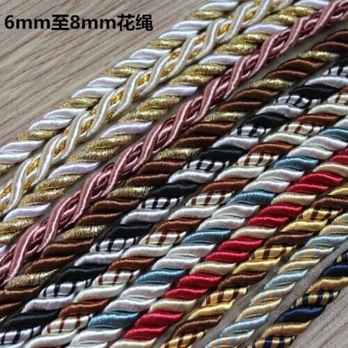 6mm Twisted Rope For Bag Curtain Decoration Rope Cushion Rolling Rope Sofa Cord