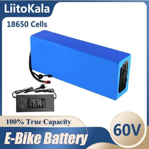 LiitoKala E-bike battery 60V 20ah 25ah 30ah 15ah 12ah li-ion battery pack bike conversion kit bafang BMS High power protection T
