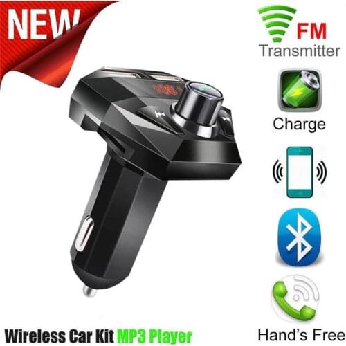 Bluetooth-compatible 5.0 FM Transmitter Adapter Car Audio Receiver Dual USB Quick Charge Handsfree TF/U Disk Universal MP3 Playe