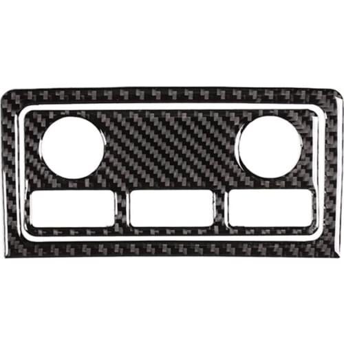 For BMW 5 Series E60 E61 04-10 Carbon Fiber Car Interior Rear Air Condition Outlet Panel Cigarette Lighter Frame Cover Trim