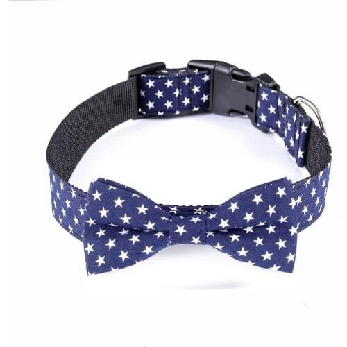 Cotton Five-pointed Star Cat Collar Medium Large Dog Collar Pet Suffocation Adjustable Removable Collar Pet Decor Accessories