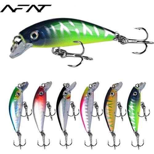 AFAT Minnow Lure Wobbler Fishing 4.5cm 2.8g leurre de surface Topwater Artificial Bait with Treble Hook