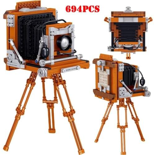 City Retro Camera Model Micro Building Blocks Digital Camera Collector Mini Bricks Education Toys For Children Christmas Gifts