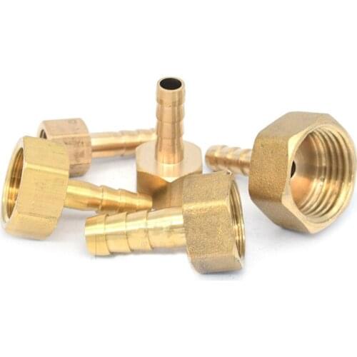 Brass Hose Pipe Fitting Couping 6 8 10 12 14 16 Barb Tail 1/8 1/4" 3/8 BSP Female Thread Copper Connector Joint Coupler Adapter