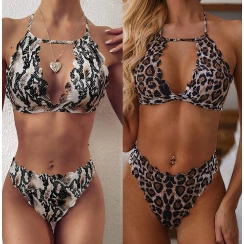 MINGYINIGE Leopard Swimwear
