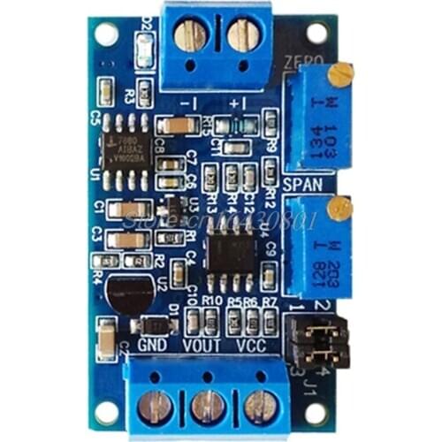 WSFS Hot Current To Voltage Module 0/4-20mA To 0-3.3V 5V 10V Voltage Transmitter S08 Drop ship
