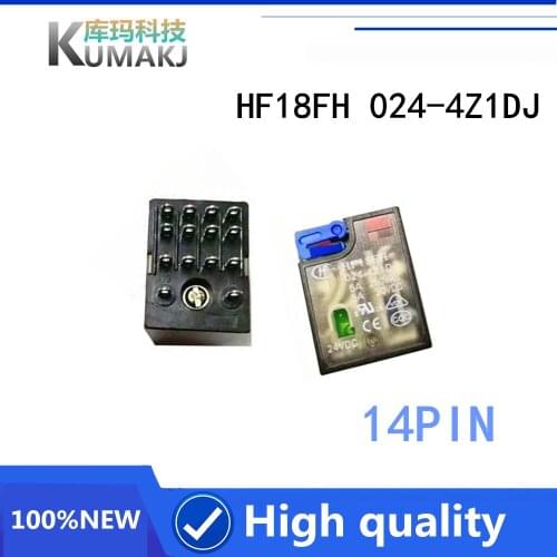 NEW relay HF18FH-024-4Z1DJ 24V HF18FH 024-4Z1DJ HF18FH 024 4Z1DJ 24VDC 5A 14PIN base SZX-SMF-14HN 4 on 4 off