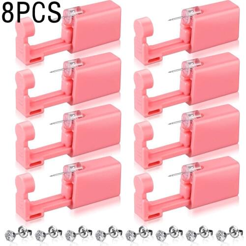 Disposable Safe Sterile Nose Piercing Unit 316L Stainless Steel More Safe Piercing Gun Piercer Tool Machine Kit Earring