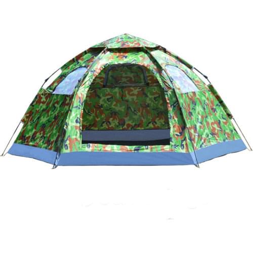 Fully-automatic outdoor camping tent tourism tents 6 - 8 hexagonal big tent/6-8persons large family automatic camping tent