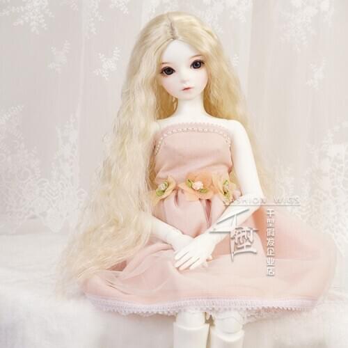 Bjd wig Multicolor Long Straigst Wigs 1/3 1/4 1/6 BJD Gold Color Wig High Temperature Fiber doll wig free shipping