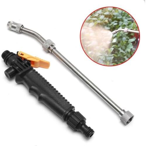48CM Stainless Steel Car Power Washer Spray Gun High Pressure Cleaning Gun With Long Pole For Air Conditioning Cooker Hood