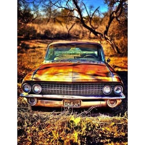 Full Square/Round Drill 5D DIY Wild scenery car Diamond Painting 3D Embroidery Cross Stitch Mosaic Rhinestone Home Decor FG1845