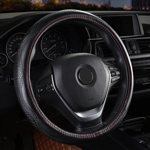 Luxury Steering wheel cover 37cm/38cm universal cover on steering carving Pattern 6 color for bmw Porsche ford lada peugeot 206