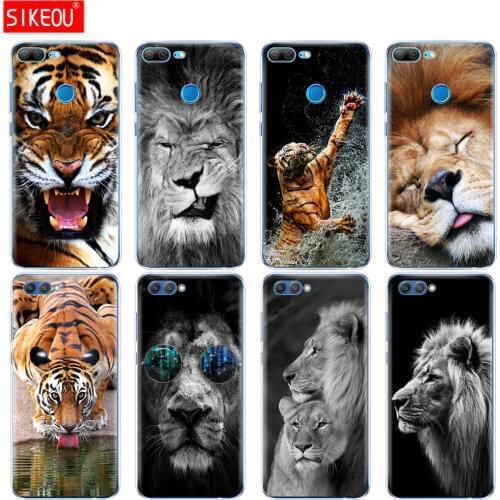 Silicon Cover phone Case for Huawei Honor 10 V10 3c 4C 5c 5x 4A 6A 6C pro 6X 7X 6 7 8 9 LITE Lion tiger Fashion Lovely Animal