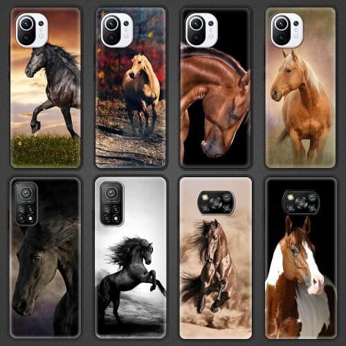 Luxury Shell for Xiaomi Mi Poco X3 NFC F3 F1 M3 9 9T 10 10T Note 10 Lite 11i 11 Ultra Pro Silicone Case Running Horse