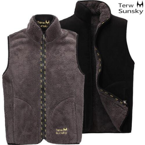 Outdoor fleece vest men sleeveless Hiking Jacket double-sided wear warm waistcoat fishing trekking sleeveless coat Hiking vest