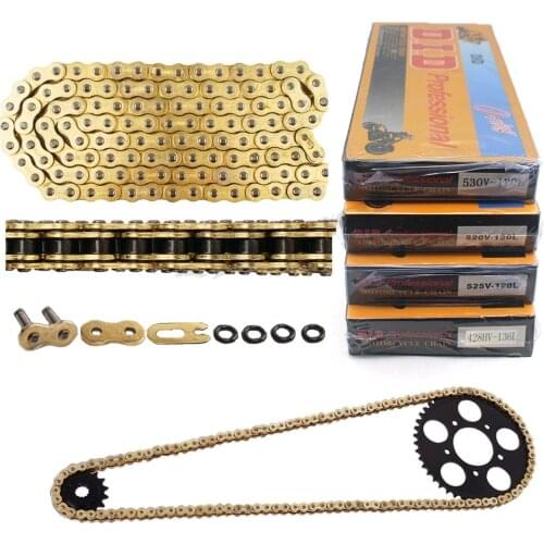 Universal Motorcycle Chain Oil Seal Chain DID O-Ring 520 525 530 428 Chains 120 136 Links for ATV Quad MX Enduro Motard Racing