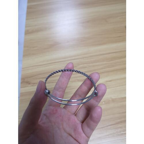 Stainless Steel Twisted Design Wire Bracelet Adjustable Size Fashion Expandable Wire Bangle 45mm-70mm Factory Clear Stocks