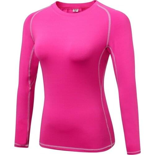 Womens quick-drying long-sleeved stretch tight sports cycling exercise fitness wicking quick-drying long-sleeved shirt