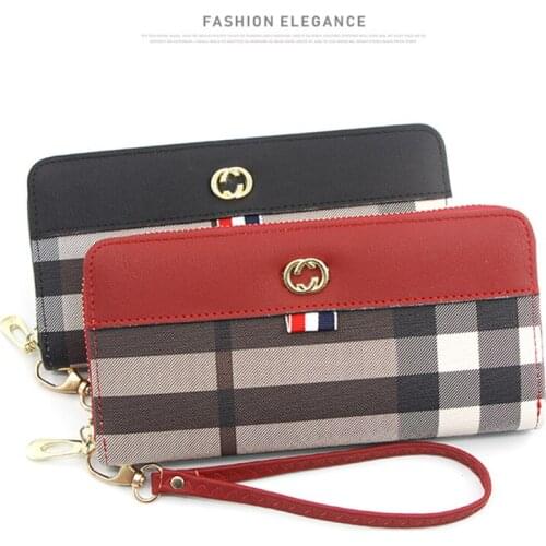 Womens Wallet Long Zipper Purse Fashionable Stripe Women 's Handbag Phone Bag Large Capacity Wallet