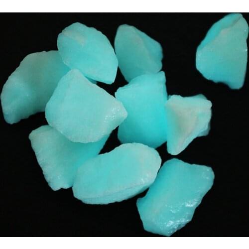 1 Set Of 200g Glowing Pebbles Gravel Stones Garden Path DIY Aquarium Blue