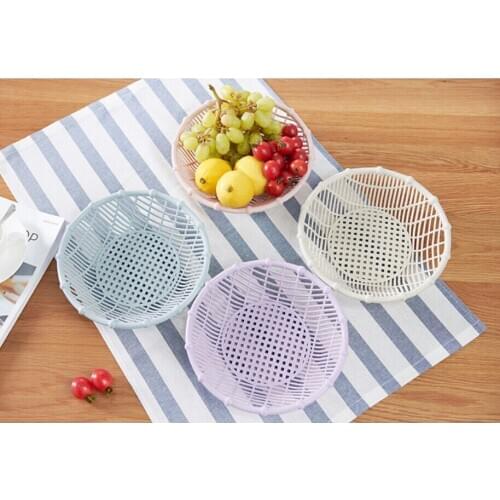 1Pcs Vegetable Fruit Metal Wire Basket Kitchen Desktop Storage Bowl Container Table Fruit Plates Decoration