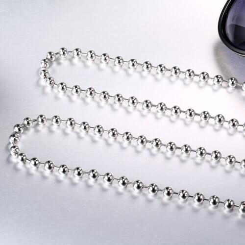 316L Stainless Steel Ball Necklace Chain For Pendant cool chain fashion jewelry