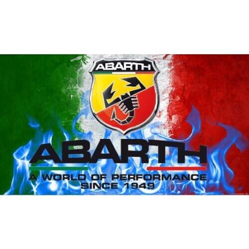 Car Flag Fiat Abarth Banner 3ftx5ft 100% polyester