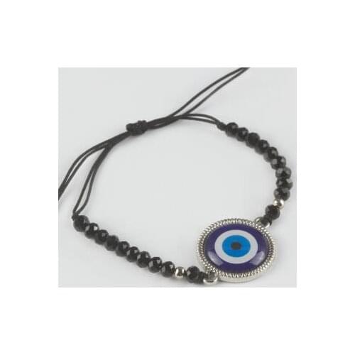 Evil eye Figured Pearl Crystal Bracelet