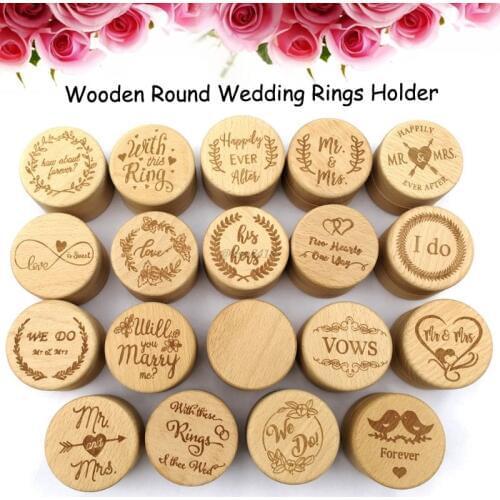 Personalized Name Date Rustic Wedding Wooden Ring Box Holder Custom Wedding Valentine Engagement Anniversary Ring Bearer Box