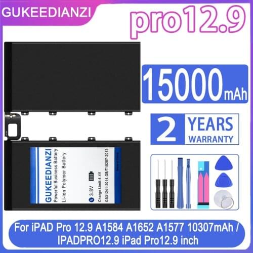 For iPad Pro 12.9 '' Tablet Battery 15000mAh Li-ion Replacement Battery For iPad Pro 129 12 9 A1584 A1652 A1577 BatterIa Tools