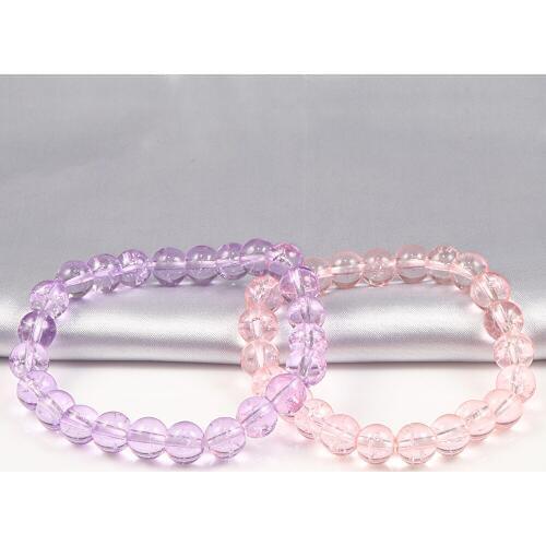 8mm Elegant Luxury Crystal Beads Women Bracelet Natural Crack Stones Charm Elastic Bracelets Bangles Jewelry For Girls Men Gifts