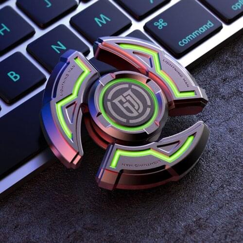 Luminous Metal Alloy Fidget Spinner R188 Mute Bearing Long Time Spin Hand Spinner fingertip Gyro Stress Relief Toy For Adult Kid