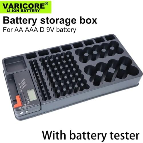 1-10PCS Battery Storage Box Holder Case/Organizer/Container AA AAA C D and 9V battery with Test voltage meter