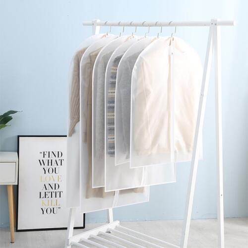 Luluhut Translucent garment bag covers for clothes with zipper clothes protector dust cover Storage bag for fur coat suit bag