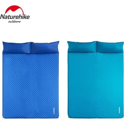 Naturehike 210D Moisture-proof Durable Self-inflating Double Person Air Camping Mat With Inflatable Pillows for Picnic Travel
