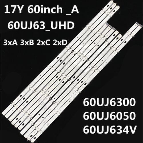 New 5set= 50 PCS LED backlight strip for LG 60UJ634V EAV63673006 innotek 17Y 60inch_A 60UJ63_UHD_A B C D NC600DGE AAFXC
