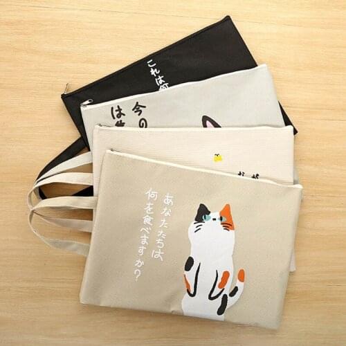A4 File Bag File Folder Documents File Bag Stationery Filling BAG School Office Storage File Pouch Holder Zipper Bag