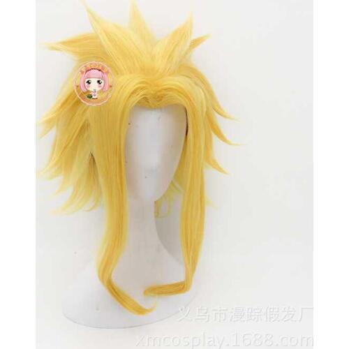 Anime My Hero Academia All Might Yagi Toshinori Boku no Hero Academia Wig Cosplay Yellow Wig Role Play+wig cap