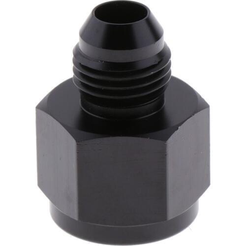 Black Aluminum Female -8 AN to Male -6 AN Reducer Fuel Fitting Adapter, Female AN8 with O Ring to Thread AN6 Reduce adaptor