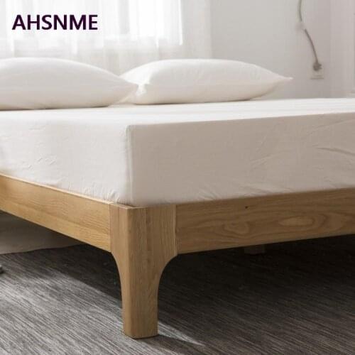 AHSNME 100% Cotton sheets Super Soft parure de lit Cool Summer Simple white Super Fitted Sheet 90-180x200cm