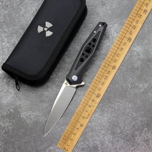 Cold ice JR3347 folding knife D2 blade G10 + carbon fiber handle camping outdoor self-defense hunting fruit knife EDC tool
