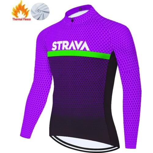 Strava Winter Thermal Fleece Retro Maillot 저지 Maglia Uomo Tricota Hombre Invierno Camisa Ciclismo Masculina Cycling Jersey Men