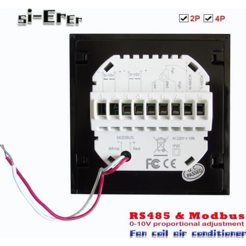 4pipe 2pipe Air Conditioning Type thermostat RS485&Modbus Application Programming Interface for regulated 0-10V proportional